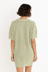 Abby knit shirt dress