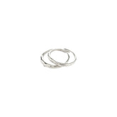 FIRE bague cristaux & spirale recyclée 2-en-1