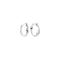 Boucles d'oreilles créoles plaquées argent HERE
