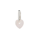 Pendentif coeur en quartz rose ou agate CHARM