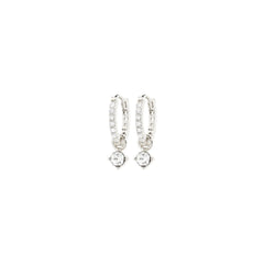 Boucles d'oreilles créoles en cristal JOA