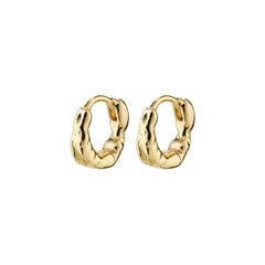 Eddy recycled organic shaped mini huggie hoops