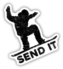 SEND IT SNOWBOARDER SILHOUETTE | STICKER