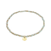 Bracelet Indie bleu, plaqué or