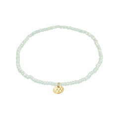 Bracelet Indie vert, plaqué or
