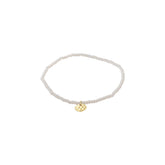Bracelet Indie blanc, plaqué or