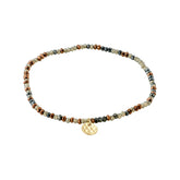 Bracelet Indie gris plaqué or