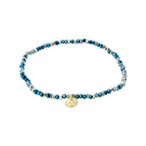 Bracelet Indie bleu plaqué or
