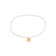 Bracelet Indie blanc, plaqué or