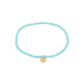 Bracelet Indie bleu ciel, plaqué or