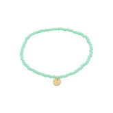 Bracelet Indie vert menthe, plaqué or