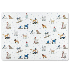 Napperon chiens de sports d'hiver
