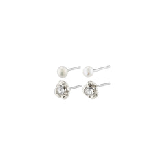 Tina boucles d'oreilles en cristal et perles recyclées