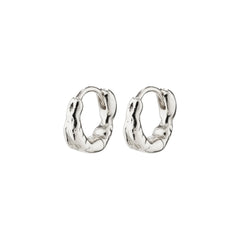 Eddy recycled organic shaped mini huggie hoops