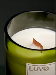 Bougie parfumée à mèche en bois Cerise Bing & Cuir