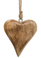 Ornement coeur en bois naturel 4x6