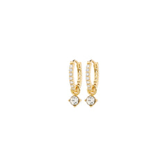 Boucles d'oreilles créoles en cristal JOA
