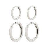 Boucles d'oreilles créoles Ariella ensemble 2 en 1