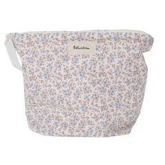 Sac à cosmétique fleurs bleus
