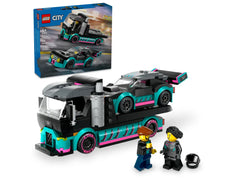 Lego city voiture de course & camion porteur de voiture