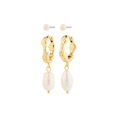 Boucles d'oreilles en perles Jonne, ensemble 2 en 1