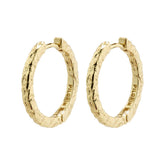 Boucles d'oreilles créoles à texture rustique Elanor