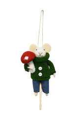 Ornement souris champignon