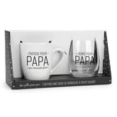 Ensemble tasse & verre à vin papa