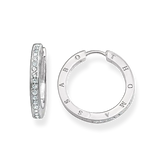 Créoles massives de taille moyenne avec zircons en argent - Thomas Sabo