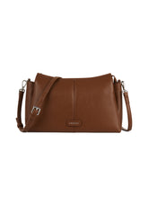 Le Eleanor – Sac bandoulière en cuir vegan (noir, hazelnut)