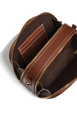 Le Emmy – Sac bandoulière en cuir vegan (noir, hazelnut)