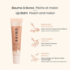 Baume à lèvres nourrissant avec céramides - Pêche et melon