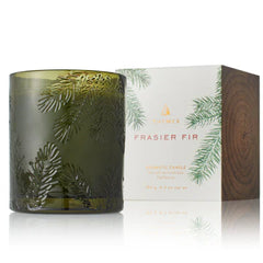 Bougie coulée en verre vert sapin Frasier Thymes