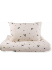 Couette matelassée et taie d'oreiller | Mousseline de coton 100 % bio | Super douce et respirante |