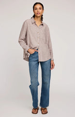 Chemise boutonnée à rayures Arabella