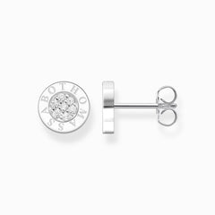 Clous d'oreilles classique pavé blanc