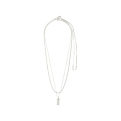 Star collier recyclé 2 en 1 plaqué argent