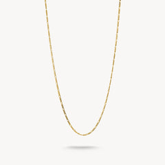 Collier Charm design Figaro argent ou argent plaqué or