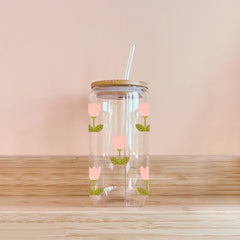 Verre Mömy - Tulipes roses