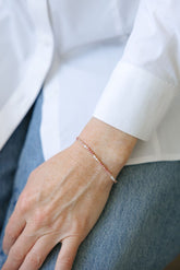 Bracelet Mira - rhodonite rose/perle
