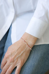 Bracelet Mira - rhodonite rose/perle