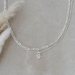 Collier en forme de cœur avec trombone