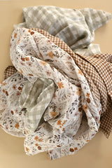 Couverture de mousseline - Vichy brown
