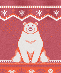 Kids' Wintersport Full Cushion Polar Bear OTC Socks