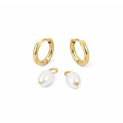 Boucles d'oreilles créoles Sally Pearl