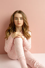 Pyjama en modal Plantes sur rose 3 mois -8 ans