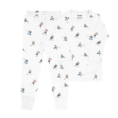 Pyjama en modal hockey players on cream 3 mois - 10 ans