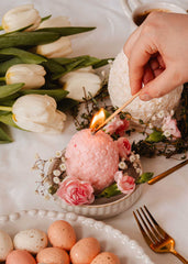 Mimi&August Le Petit Oeuf Fleuri - Bougie décorative