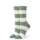 Chaussettes mi-mollet à rayures pour femmes