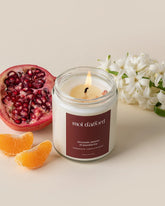 Bougie de soja Grenade, jasmin & mandarine